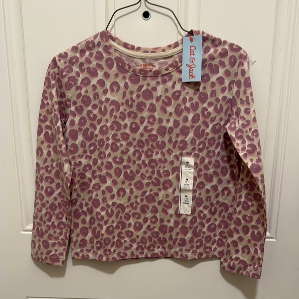 Cat & Jack Purple Leopard Long Sleeve Tee